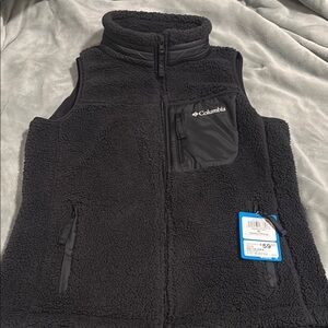 Columbia Black Fleece Vest Outdoor Layering Essential